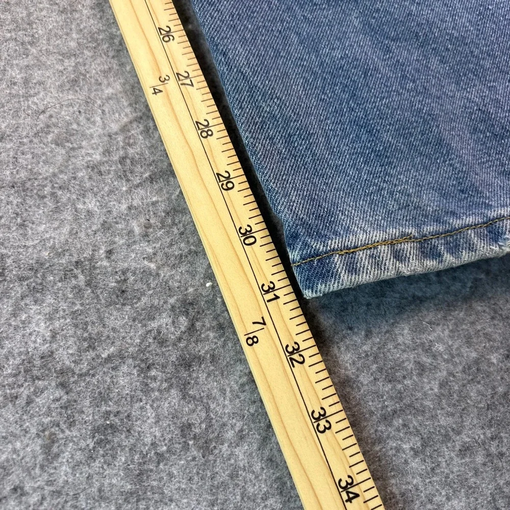 Lee Mens Relaxed Fit Straight Leg Jeans Medium Wash Blue Denim 32x30.5